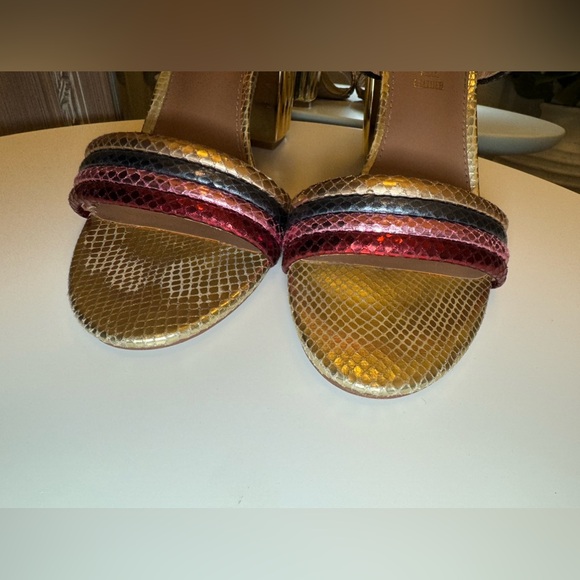 Exe Mona 940 Heeled Sandals Size 7 - Gold - Multicolored- Size 38 (US 7.5) - Picture 5 of 11